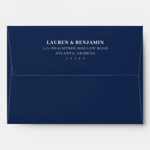 Elegant Navy Typographic Envelope