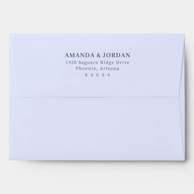 Elegant Navy Typographic Envelope (Back (Top Flap))