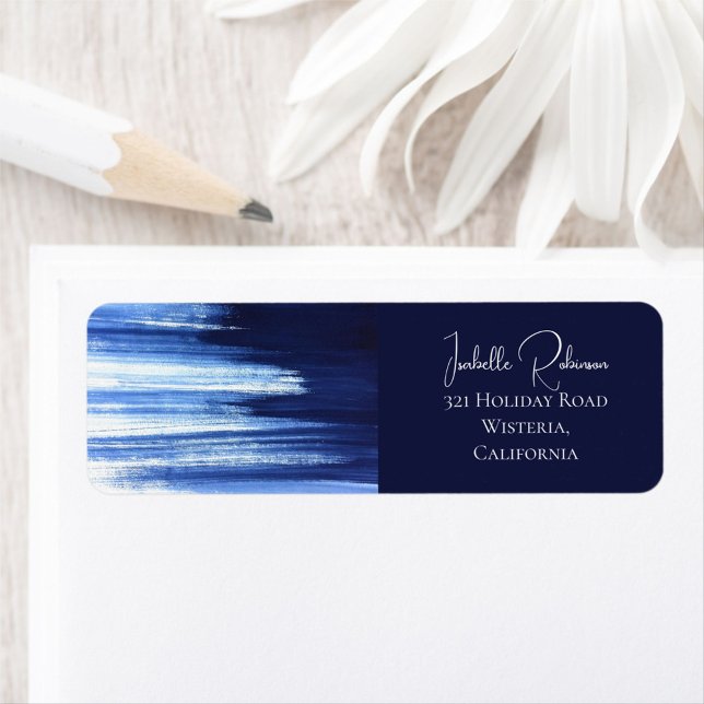 Elegant Navy Watercolor Wedding RSVP RTS (Creator Uploaded)
