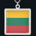 Elegant Necklace with Flag of Lithuania<br><div class="desc">Add a touch of Lithuanian pride to your jewellery collection with this elegant necklace featuring the flag of Lithuania! Crafted with attention to detail, this necklace blends timeless elegance with national pride. The pendant displays the vibrant Lithuanian flag in a refined design, making it a meaningful accessory for anyone who...</div>