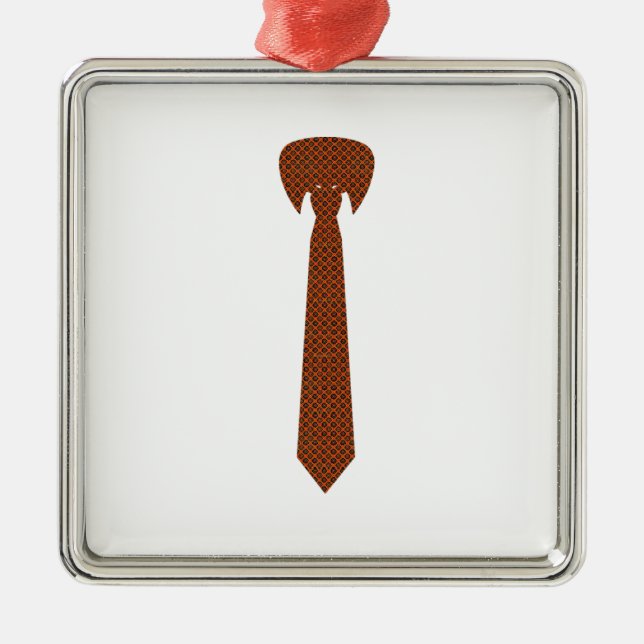 Elegant necktie metal tree decoration (Front)