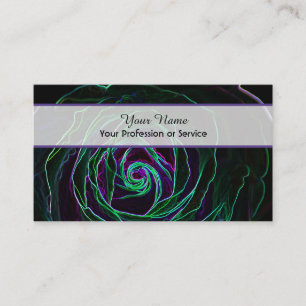 Elegant Neon Pop-Art flowers Business Card