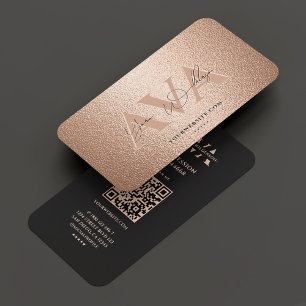 Elegant Networking Professional Rosegold  Business Card