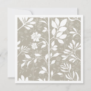 Elegant Neutral Beige Botanic Climbing Vines Card