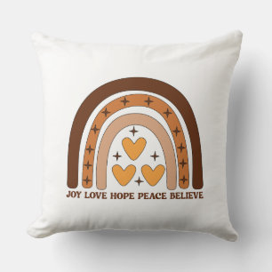 Elegant Neutral Christmas Rainbow Decorative Pillo Cushion