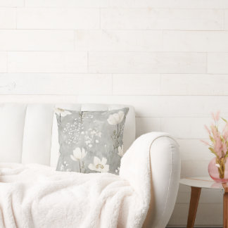 Elegant Neutral Floral Design Cushion