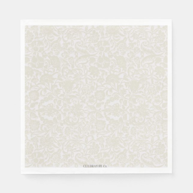 Elegant Neutral Paper Napkin (Front)