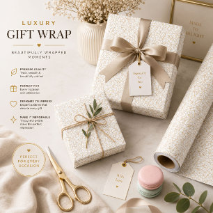 Elegant Neutral Pattern Wrapping Paper
