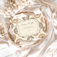 Elegant Neutral Safari Lion Baby Diapper Raffle