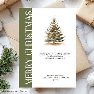 Elegant Neutral Tones Minimalist Christmas Card