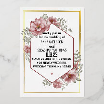 Elegant Neutral Watercolor Floral Wedding  