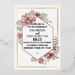 Elegant Neutral Watercolor Floral Wedding  
