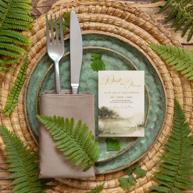 Elegant neutral watercolor Soft Landscape wedding (Creator Uploaded)