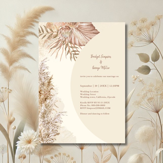 Elegant Neutral Wedding Aesthetic  Invitation (Creator Uploaded)