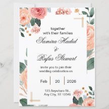 Elegant Neutral Wedding Invitation | Fully Editab