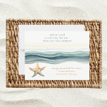 Elegant New Address Postcard<br><div class="desc">Share your new address in style with this budget-friendly postcard featuring an elegant watercolor coastal design and sea star. Includes the phrase ‘We’ve found our star by the sea – here’s our new address!’ Personalise with your name and address. Perfect for ocean,  beach,  or seaside moves</div>