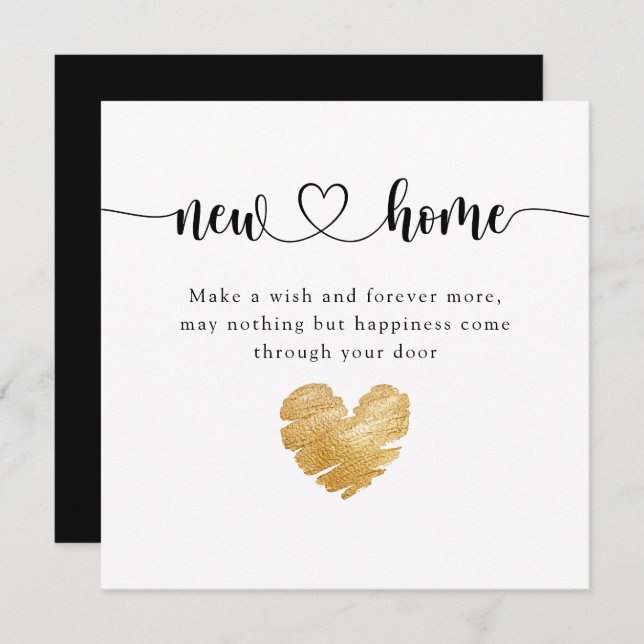 Elegant New Home Housewarming Card (Front/Back)