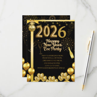 Elegant New Year Eve Party Invitation Card