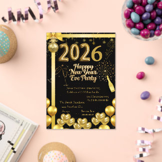 Elegant New Year Eve Party Invitation Card