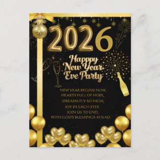 Elegant New Year Eve Party Invitation Card