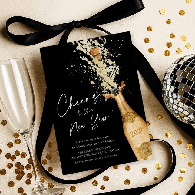 Elegant New Year Party Invitation (Elegant New Years Party Invitation)