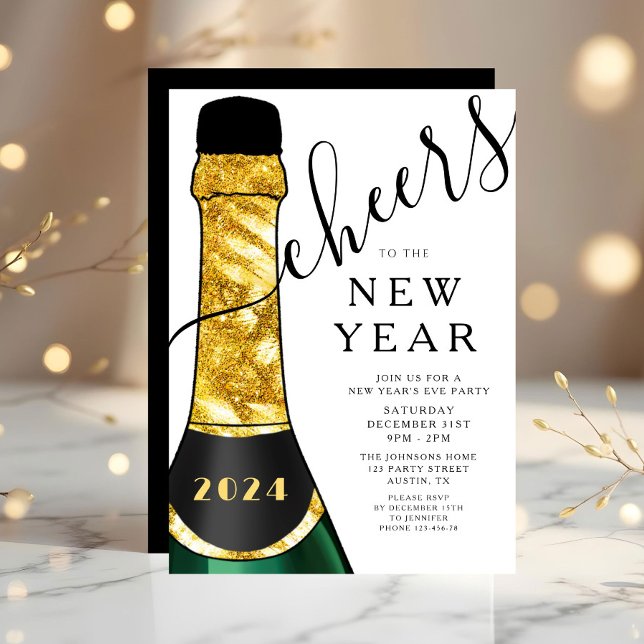 Elegant New Year's Eve Party Invitation (Elegant New Year's Eve Party Invitation)