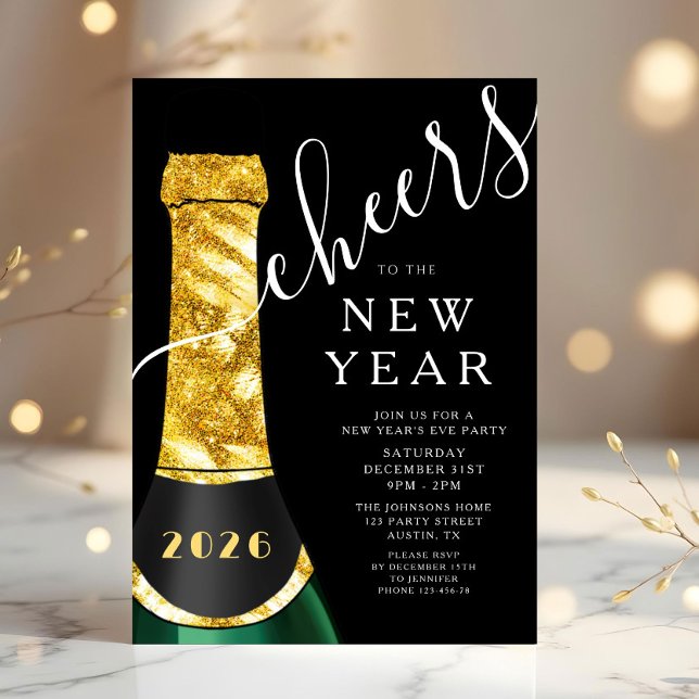 Elegant New Year's Eve Party Invitation (Elegant New Year's Eve Party Invitation)