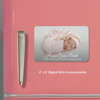 Elegant Newborn Photo Birth Announcement