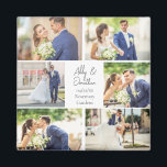 Elegant Newlywed Married Couple Photo Collage Magnet<br><div class="desc">This beautiful newlywed couple keepsake magnet gift features a classy layout of 6 wedding photos on a white background with the married couple's names,  location,  and date. A wonderful commemorative photo present for your wife or husband to treasure forever.</div>
