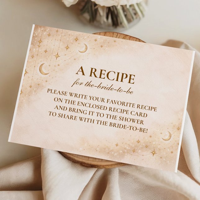 Elegant Night Sky Bridal Shower Enclosure Card (Creator Uploaded)