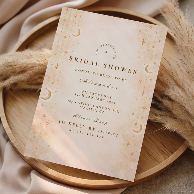 Elegant Night Sky Bridal Shower Invitation (Creator Uploaded)