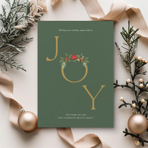 Elegant Non Photo Professional Christmas Client Holiday Card