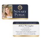Elegant Notary Public Photo Gold Dark Blue