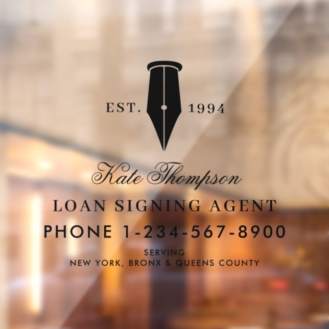 Elegant Notary Public Signing Agent Black Logo (Sheet 2)