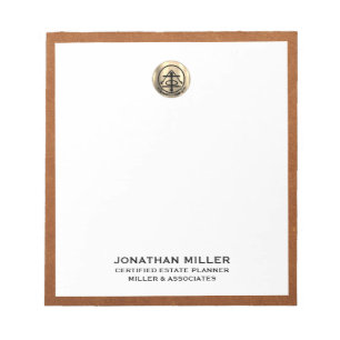 Elegant Notepad with Gold Logo