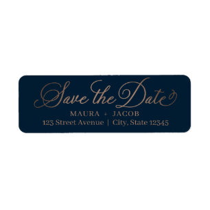 Elegant Nuptial Save The Date Address Label