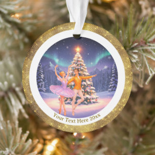Elegant Nutcracker Ballet Christmas Ballerina Gift Ornament