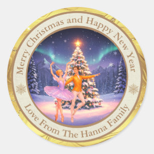 Elegant Nutcracker Ballet Christmas Holiday Seal