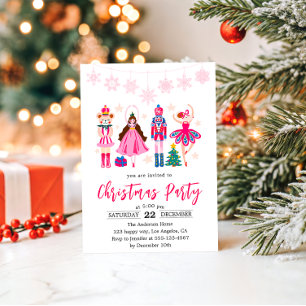 Elegant Nutcracker Ballet Christmas Party Invitation
