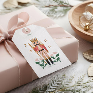 Elegant Nutcracker Ballet Toy Soldier To & From Gift Tags