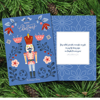 Elegant Nutcracker Christmas Card