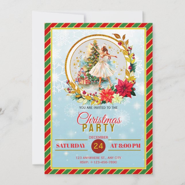 Elegant Nutcracker Christmas Holiday Party (Front)