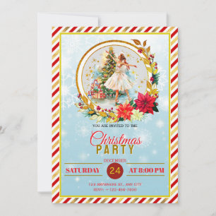 Elegant Nutcracker Christmas Holiday Party Card