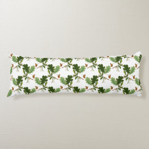 Elegant Oak Leaf and Acorn Body Cushion