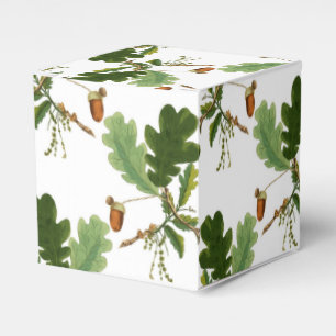 Elegant Oak Leaf and Acorn Favour Box