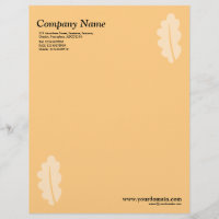 Elegant Oak Leaf - Light Orange