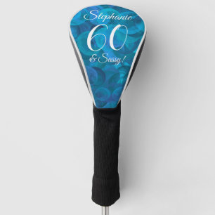 Elegant Ocean Blue 60 and Sassy Birthday Party Golf Head Cover