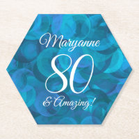 Elegant Ocean Blue 80 and Amazing Birthday Party
