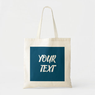 Elegant Ocean Blue Modern Template Custom Tote Bag