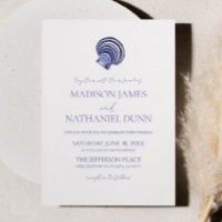 Elegant Ocean Blue Seashell Wedding